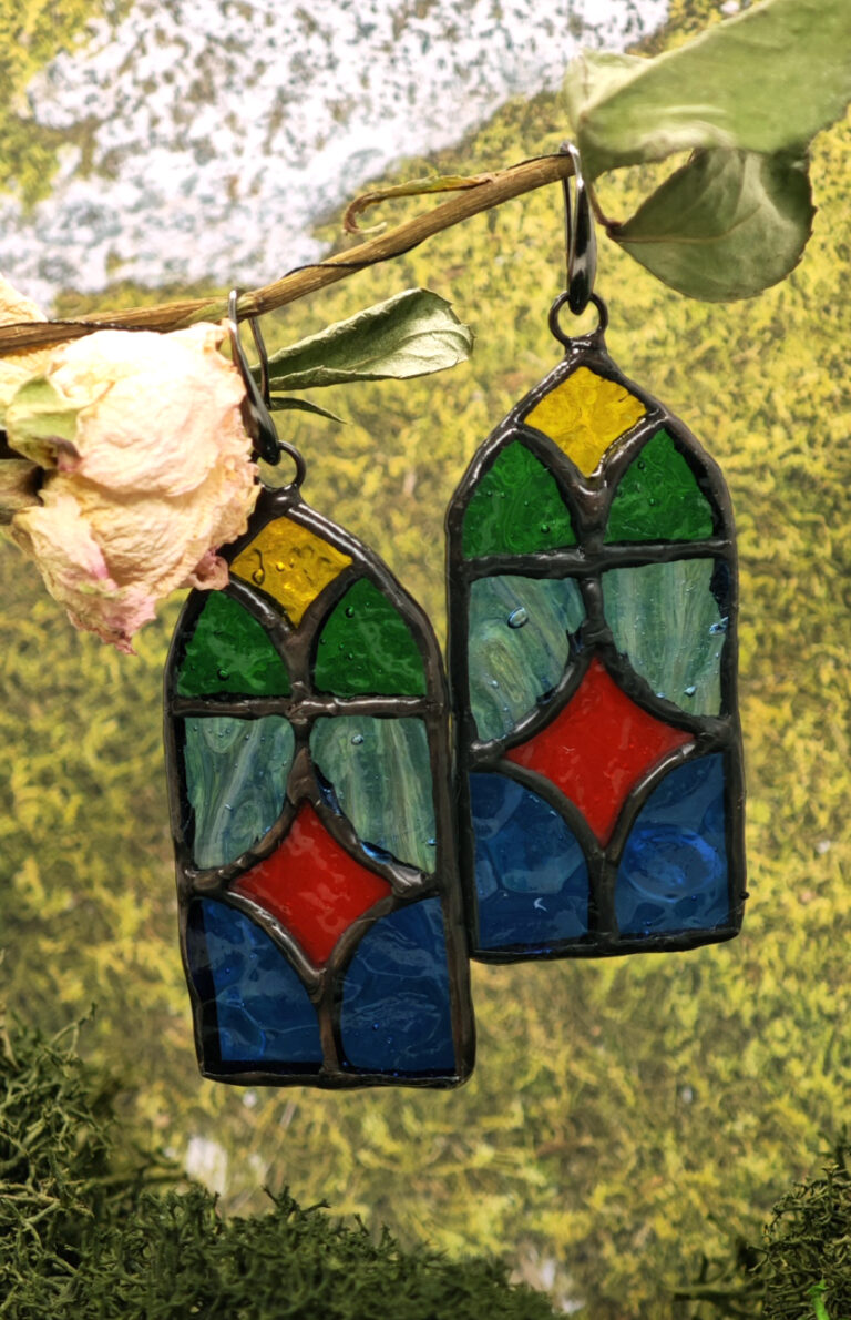 Серьги витражные ручной работы maritsa_glassshop